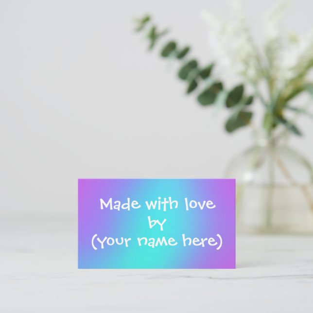 Fabricado con amor Tarjetas personalizadas (Anverso de pie)