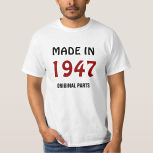 Fabricado en 1947, piezas originales, camisetas