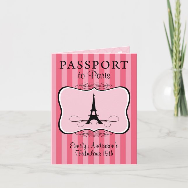 Fabulosa 15ª invitación a pasaporte (Anverso)