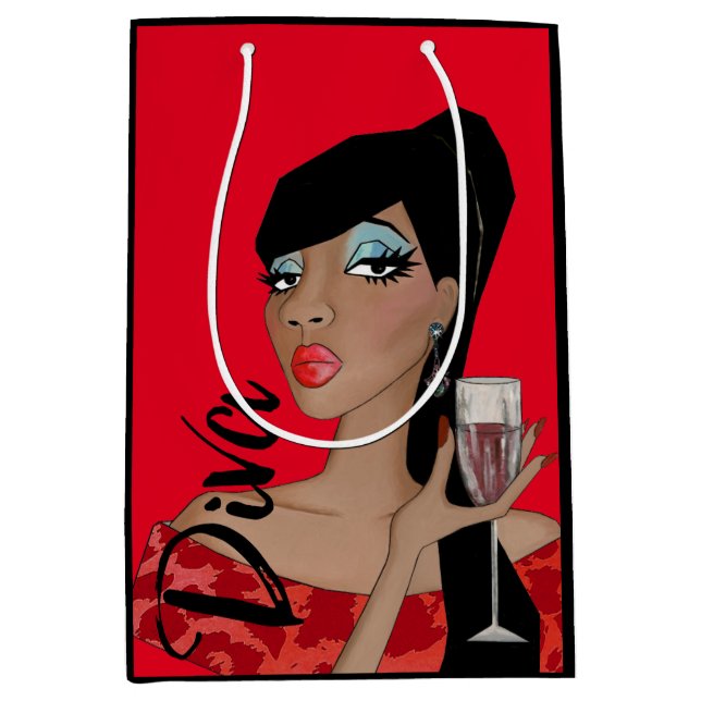 Fabulosa bolsa de regalo "African American Diva" (Anverso)