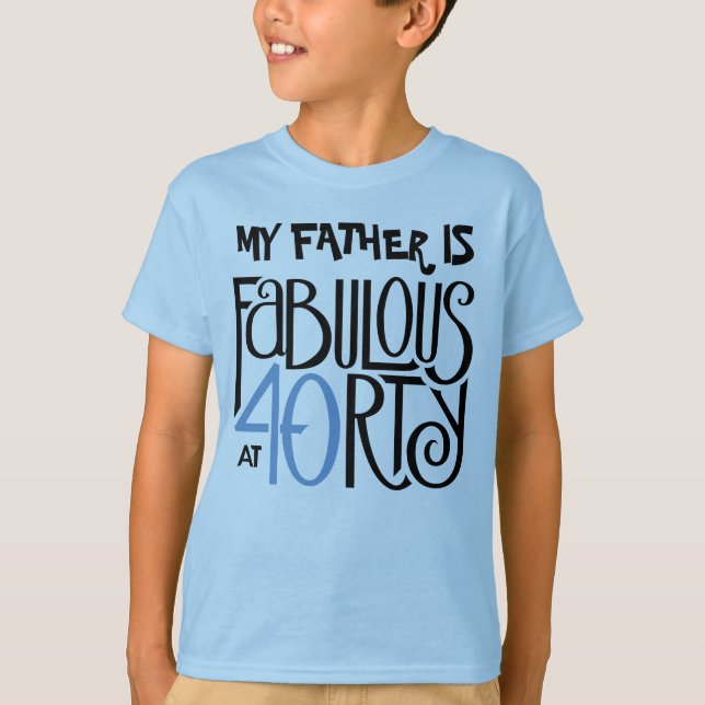 Fabulosa camiseta azul para 40 niños negros (Anverso)