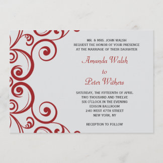 Fabulosa Invitación a la Boda de Swirls