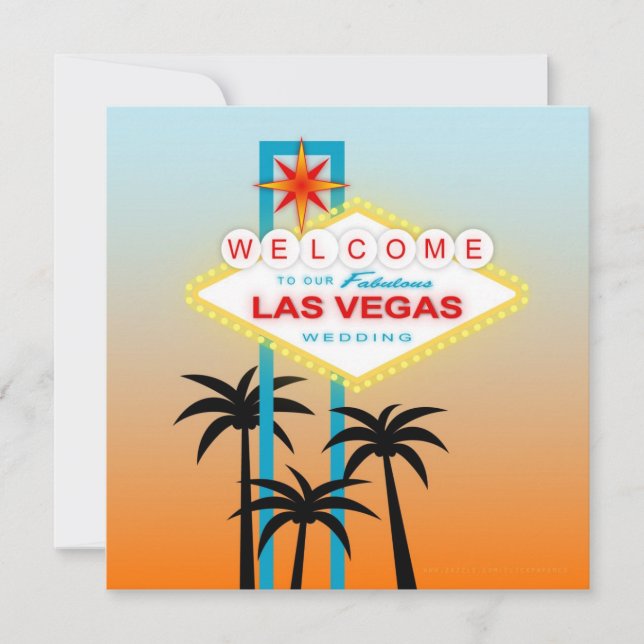 Fabulosa invitación a la boda en Las Vegas (Anverso)