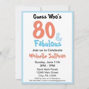 Fabulosa invitación a la fiesta de cumpleaños
