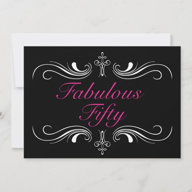 Fabulosa invitación a los 50 años (Anverso)