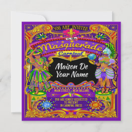 FABULOSA Mascarada Invitación al Carnaval de Mardi
