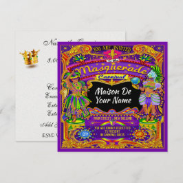 FABULOSA Mascarada Invitación al Carnaval de Mardi