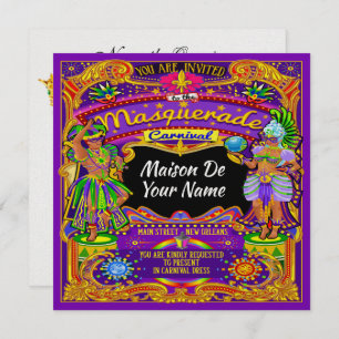 FABULOSA Mascarada Invitación al Carnaval de Mardi