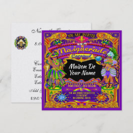 FABULOSA Mascarada Invitación al Carnaval de Mardi