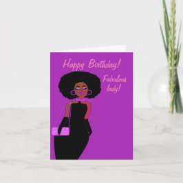 Fabulosa tarjeta de cumpleaños de African American