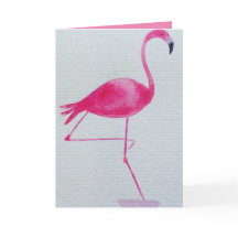Fabulosa tarjeta de cumpleaños flamingo