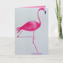 Fabulosa tarjeta de cumpleaños flamingo