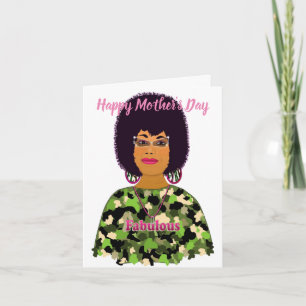 Fabulosa tarjeta del día de la mujer afroamericana