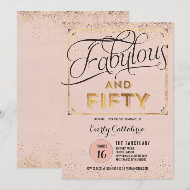 Fabulosa y cincuenta invitaciones a la Fiesta de O (Anverso / Reverso)