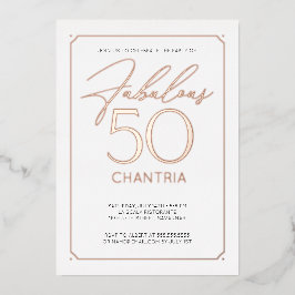Fabuloso 50 Elegante Invitación al Relieve metaliz