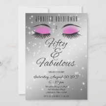 Fabuloso 50 Invitación a los ojos de glam rosado n
