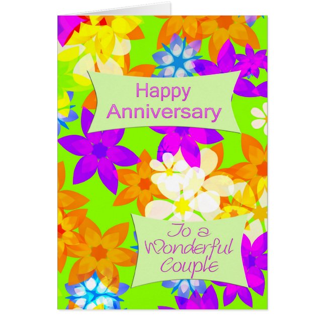 Fabuloso aniversario de flores para un par (Frente)
