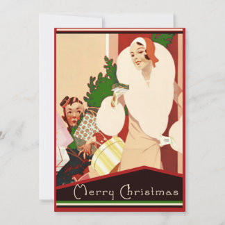 Fabuloso Art Deco Feliz Navidad