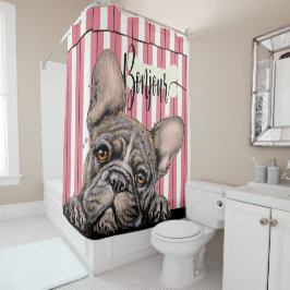 Fabuloso Bulldog francés Cortina de ducha