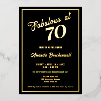 Fabuloso con 70 cumpleaños por invitación al Relie