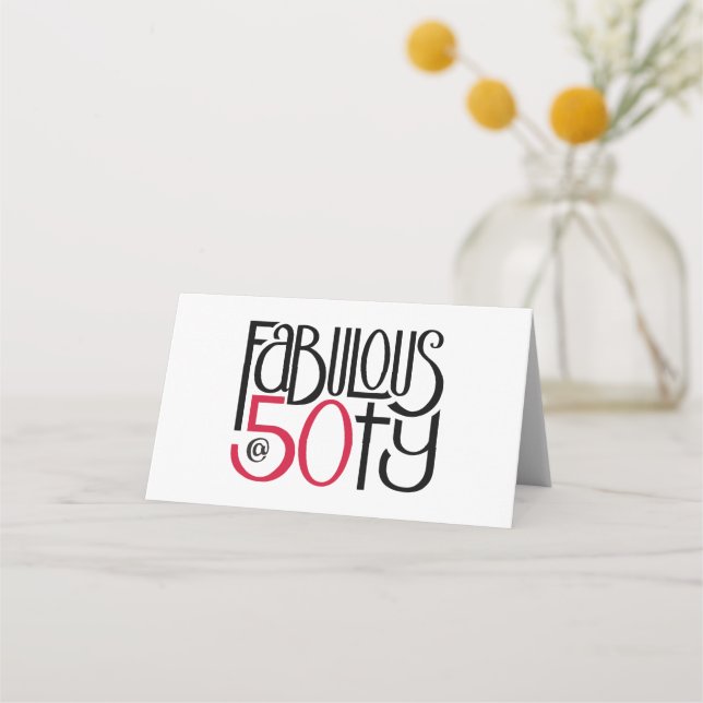 Fabuloso en 50 tarjetas de plaza roja doblada (Anverso)