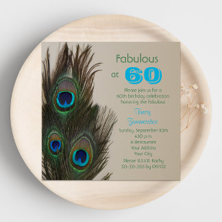 Fabuloso en la 60 Invitación de fiesta de cumpleañ