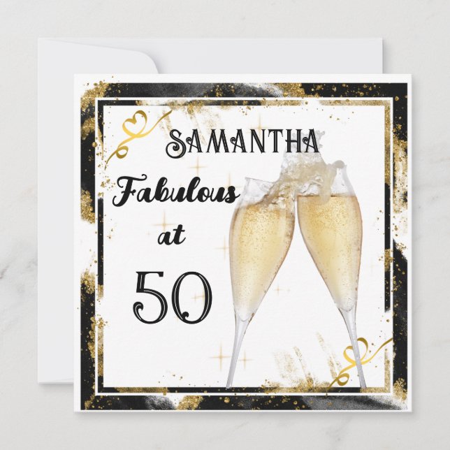 Fabuloso en la tarjeta de cumpleaños "tu edad" (Anverso)