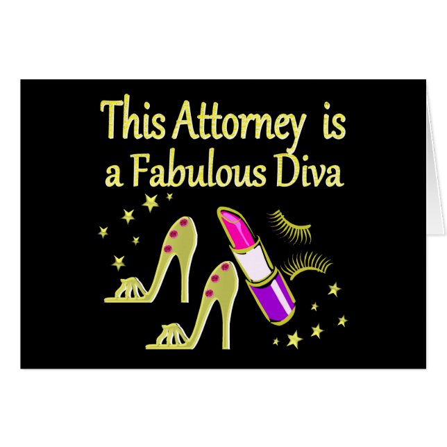 FABULOUS ATTORNEY DIVA DESIGN (Anverso (Horizontal))