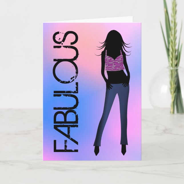 Fabulous Fashion Diva Saludando las tarjetas de cu (Anverso)
