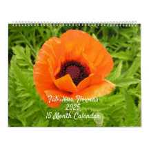Fabulous Flowers Calendario de 15 meses