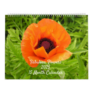 Fabulous Flowers Calendario de 15 meses