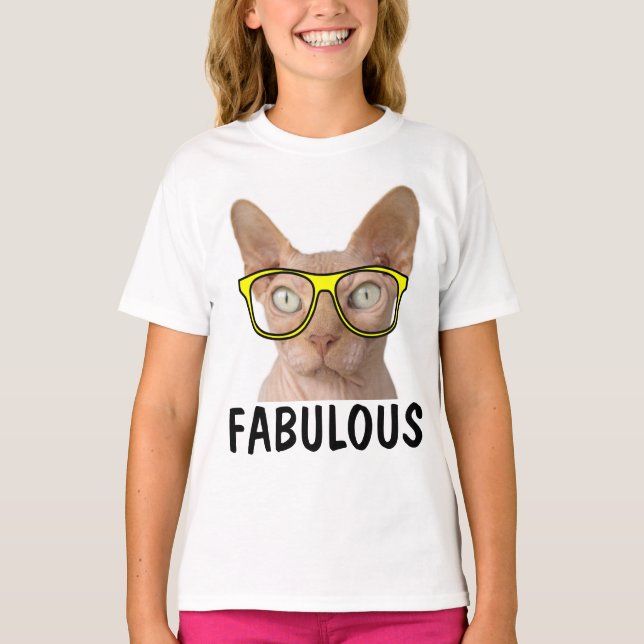 FABULOUS NIÑOS divertidos SPHYNX Camisetas Cat (Anverso)