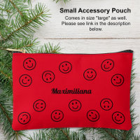 Faces Black en la bolsa accesoria Red-SMALL