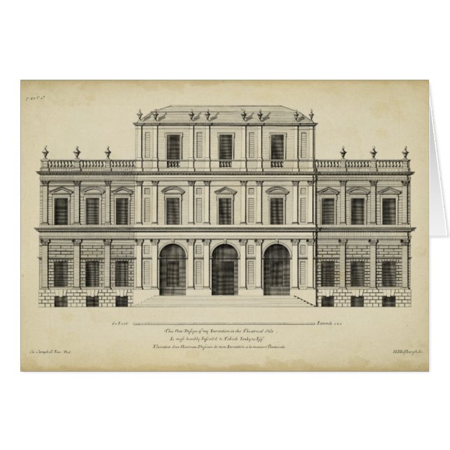 Fachada de estilo teatral de Colen Campbell (Anverso (Horizontal))