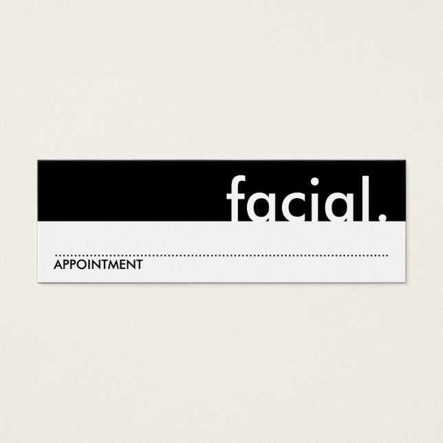 facial. (Tarjeta de citas) (Frente)