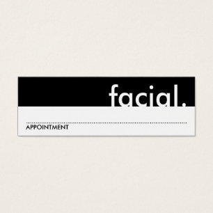 facial. (tarjeta de la cita)