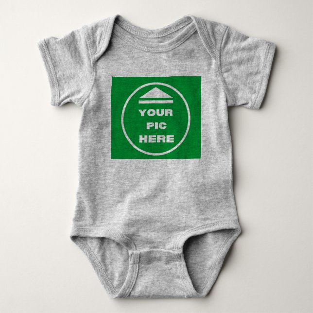 ¡FÁCIL! Bebé Jersey Bodysuit - Heather Gray - Pers (Anverso)