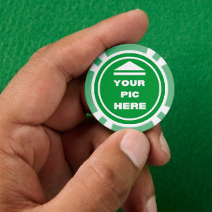 ¡FÁCIL! Chips de póquer - Verde - Personalizado