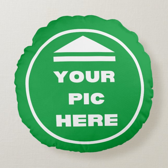 ¡FÁCIL! Cojín decorativo redondo Algodón de 16" -  (Anverso)