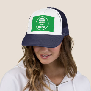 ¡FÁCIL! Gorra de camionero - Blanco y azul marino 