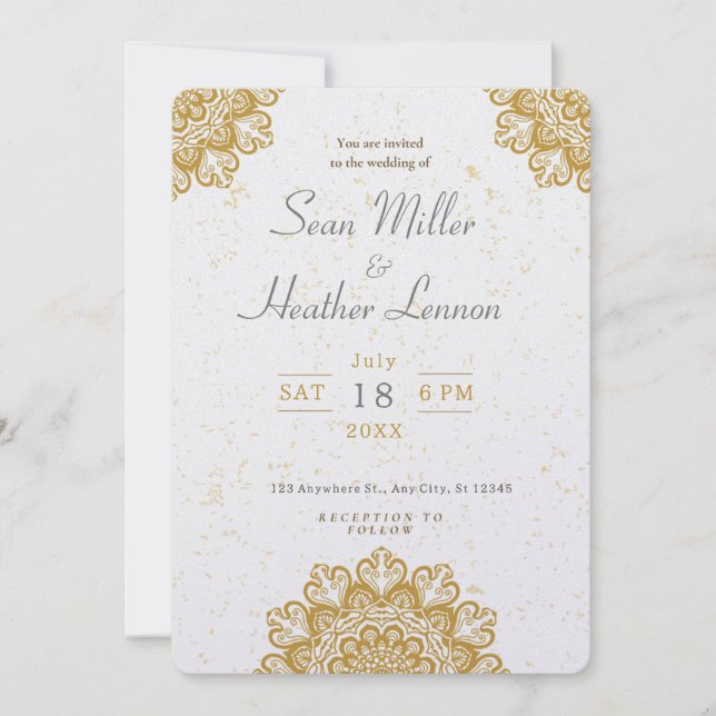 ¡FÁCIL! Invitación de boda - Añadir tus detalles (Anverso)