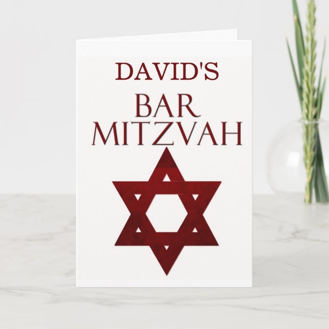 Fácil modificar la invitación de Mitzvah para (Anverso)