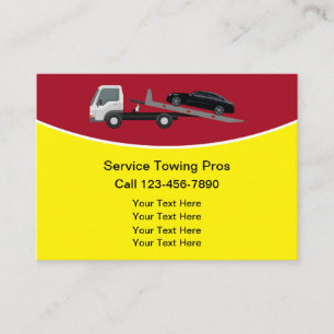 Fácil tarjeta de negocios de remolque de coches po