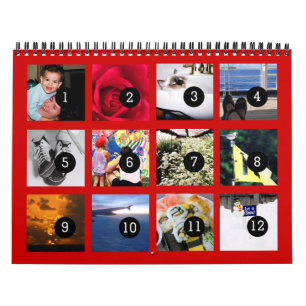 Fácilmente 1 a 12 Tu Propio Calendario Rojo 2027