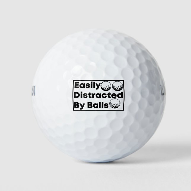 Fácilmente distrado por bolas de golf de Balls, go (Anverso)