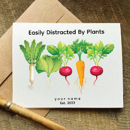 Fácilmente Distrado Por La Planta | Tarjeta vegana