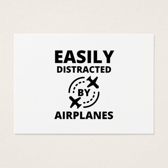 Fácilmente distraído por aviones divertido aviador (Frente)