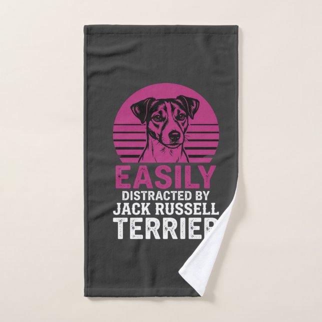 Fácilmente Distraído Por Jack Russell Terrier (Toalla de mano)