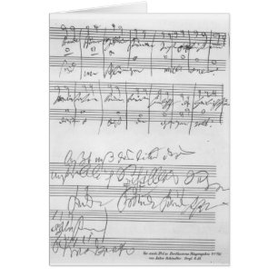 Facsímil de una página de la música