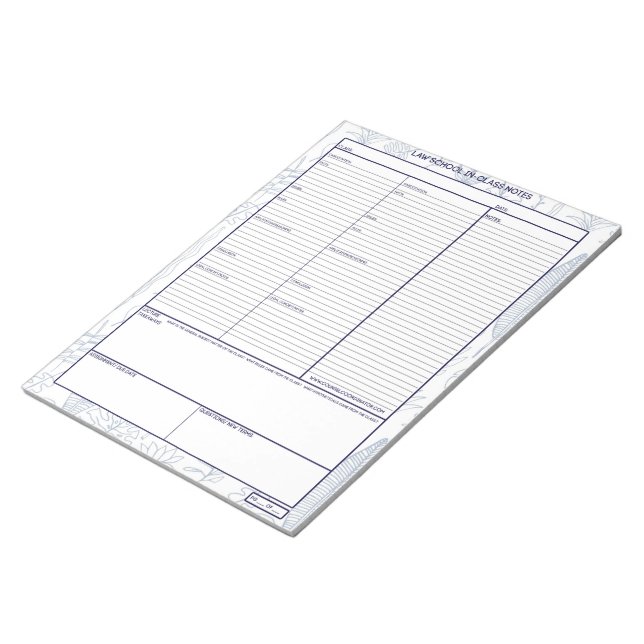 Facultad de Derecho en papel de cuaderno de clase (Lado Derecho)